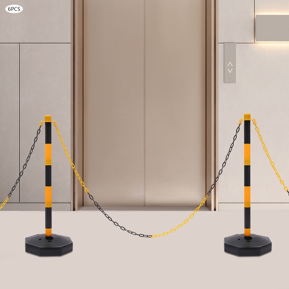 Traffic Delineator Post Cone Plastic Stanchion Post Set Crowd Control Stands