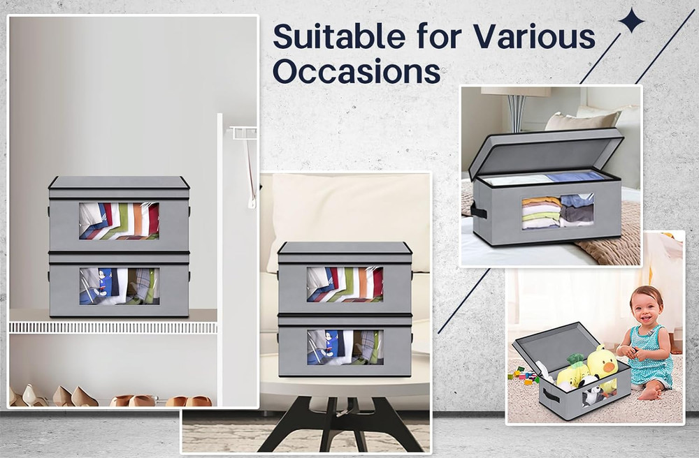 Stackable Hat Organzier Baseball Caps Storage Boxes Container Hold 30 Caps 2 PCS