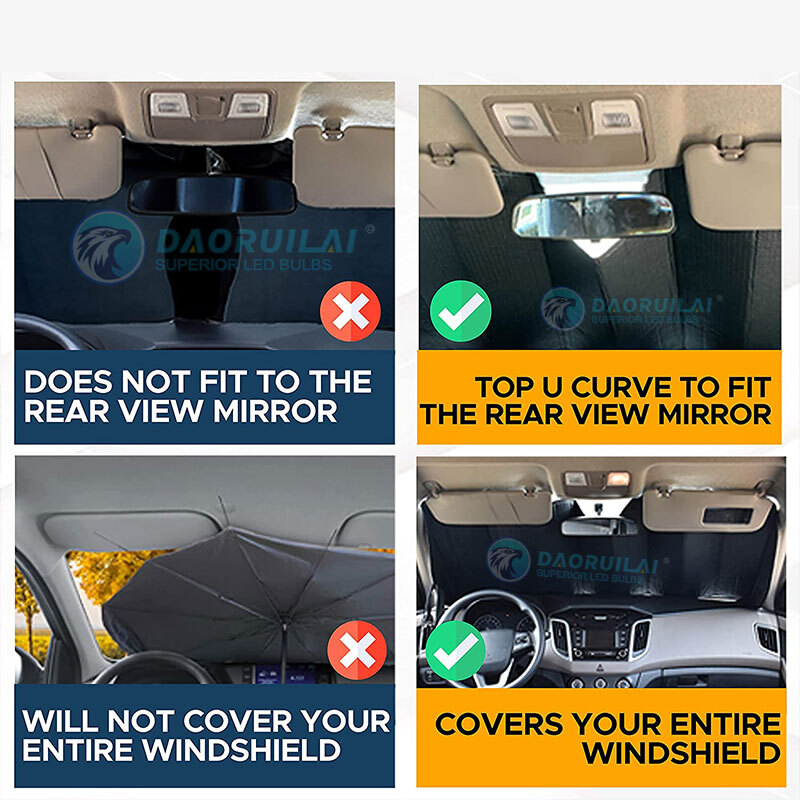 Foldable Auto Car Front Window Windshield Sun Shade Shield Cover Visor UV Block