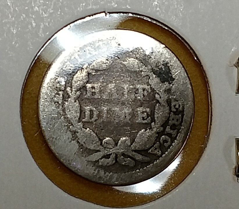 A Nice Silver Seated Liberty Half Dime from 1853 w/ Arrows!