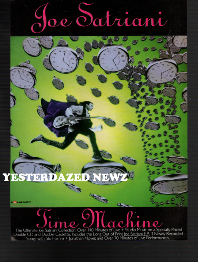 1993 Print Ad for Joe Satriani "Time Machine" LP