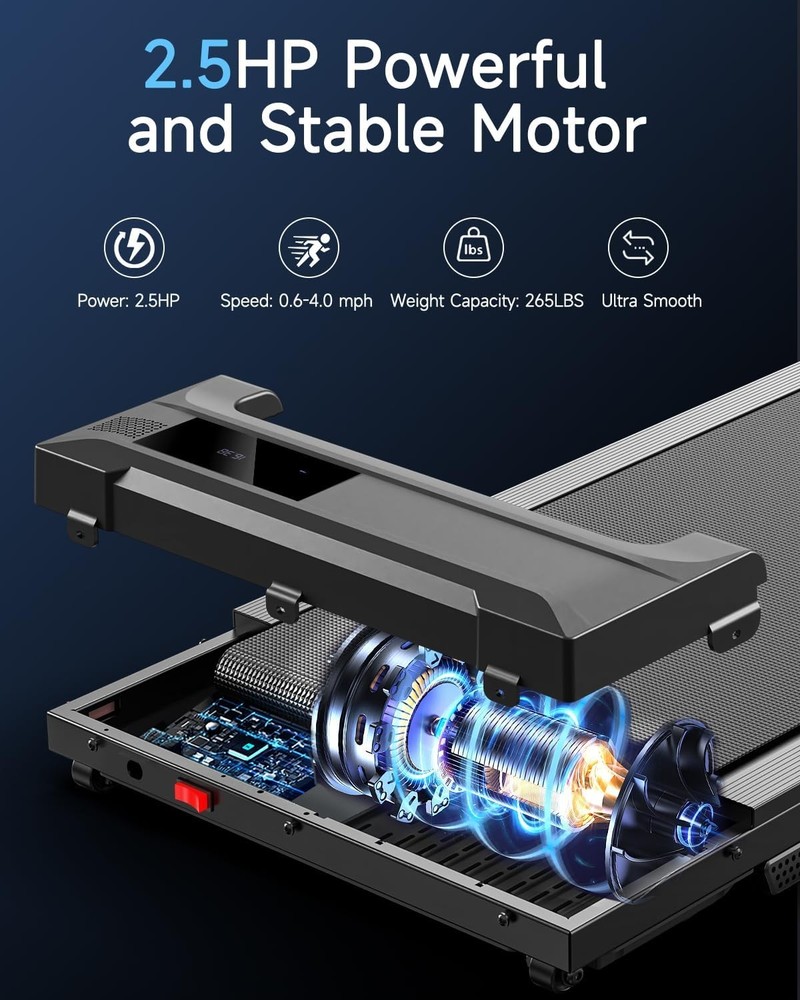 Under Desk Walking Pad Treadmill Portable Mini Running Machine Remote Control