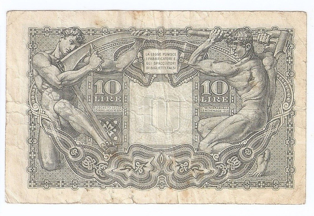 ITALY 10 lire 1944