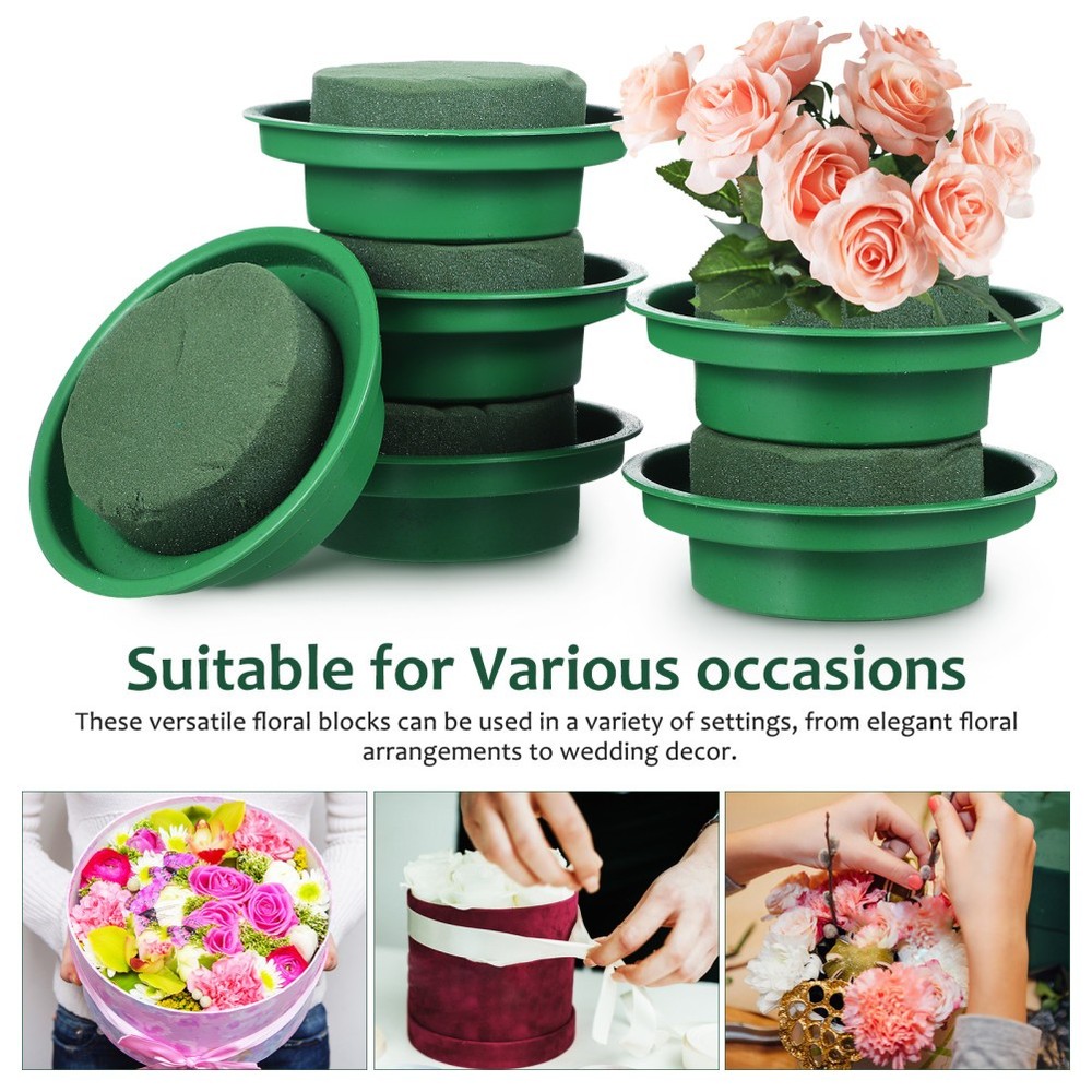 6 Pcs Paste Flower Sponge Blocks Kit Cages for Floral Arrangements
