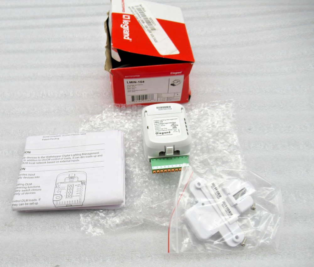 LEGRAND WATTSTOPPER LMIN-104 LOW VOLTAGE INPUT INTERFACE WHITE 24VDC 20mA