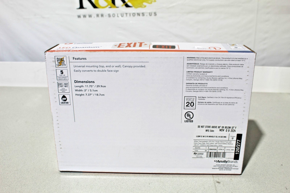 lithonia lighting led exit sign BRAND NEW IN BOX