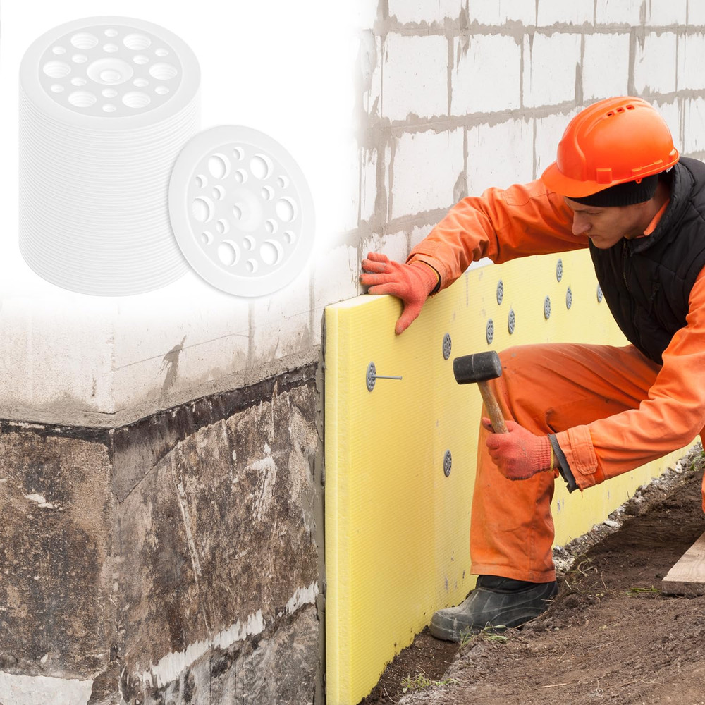 500 Pcs Plastic Washers, 45Mm Load Spreading Washers for Fixing and Supporting R