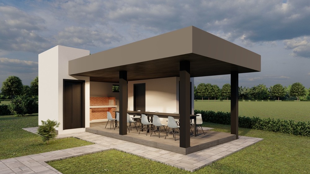 Modern Tiny Backyard Relaxatation House Blueprints, Floorplans 379sqft/35.24m2