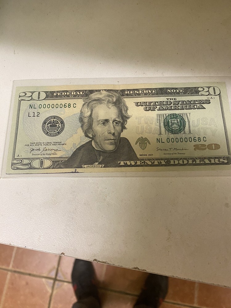2017 $20 Low Serial Number 00000068 🔥🔥🔥