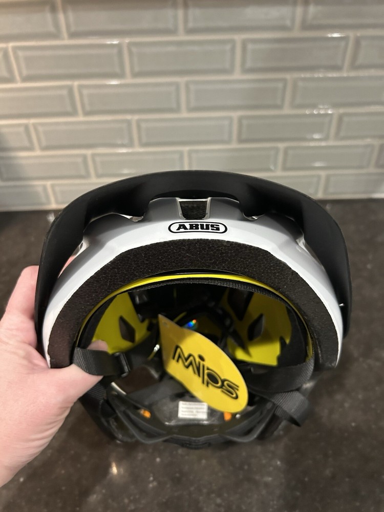 NEW MIPS Mactor Abus White & Silver Brain 🧠 Protection System - Size 51-55 cm