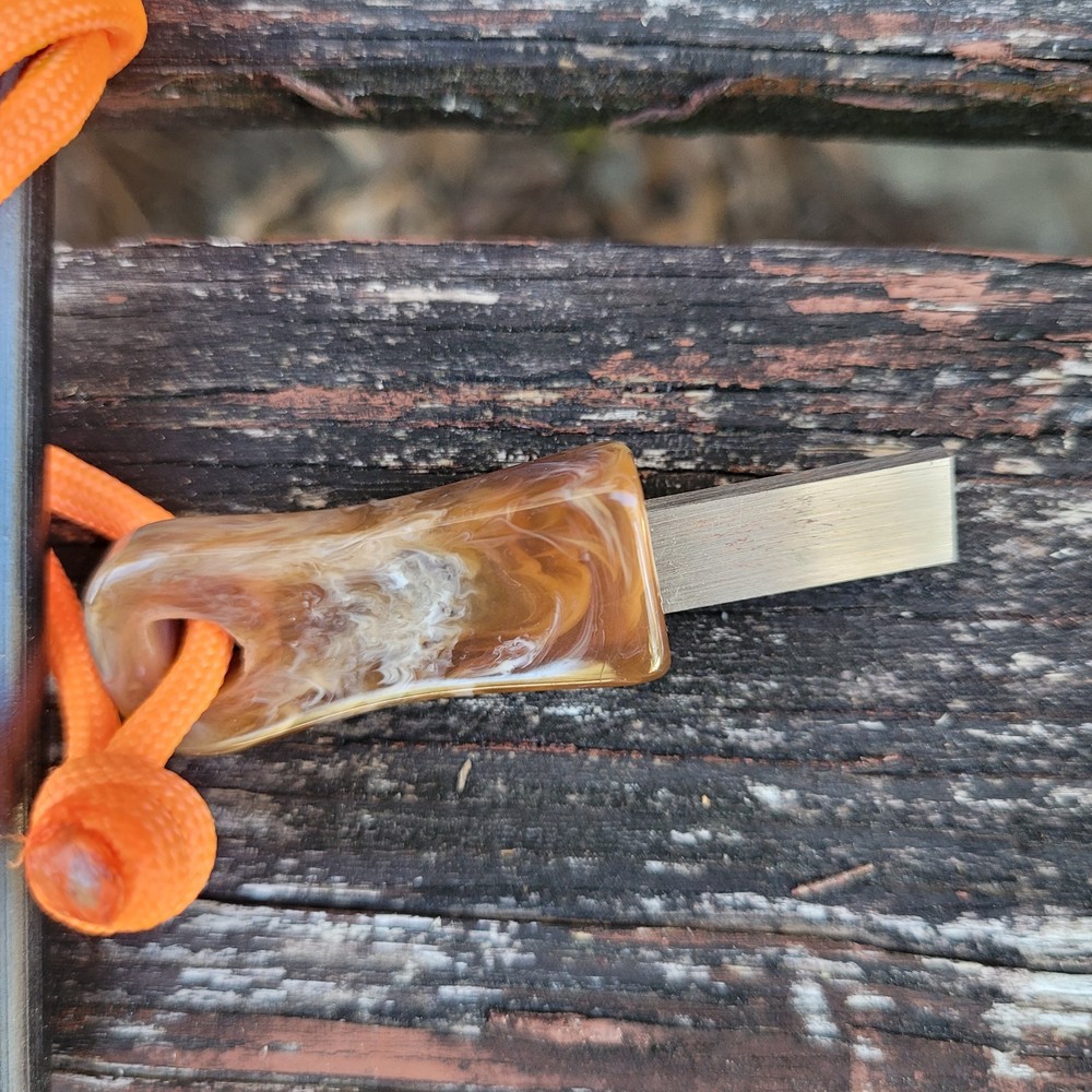 Survival Fire Starter / Handmade With Fired Wood Handle And Custom Striker