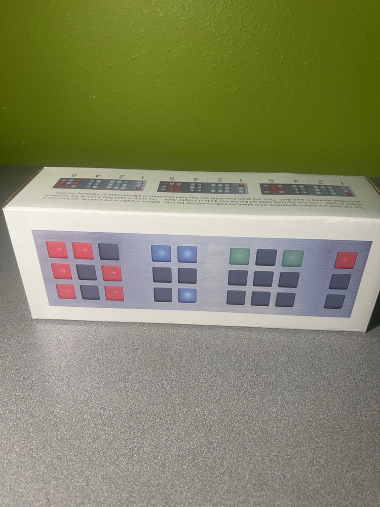 Tix Silver LED Clock Cube Root with OEM Box New