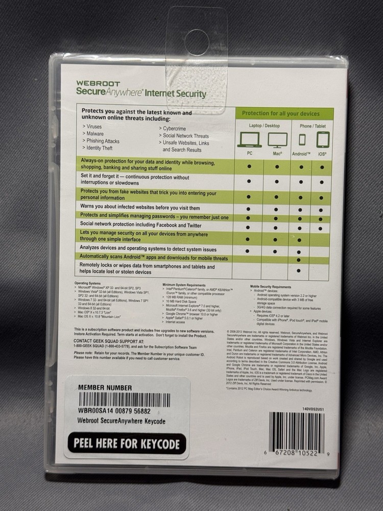 Webroot SecureAnywhere Internet Security CD