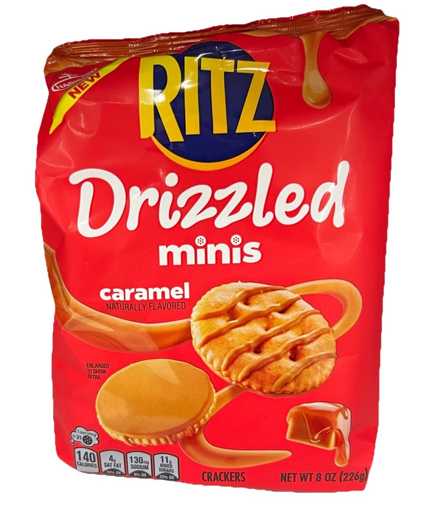 Ritz Caramel Minis Drizzled Crackers 8 oz