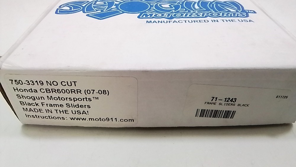 SHOGUN 750-3319 FRAME SLIDERS BLACK