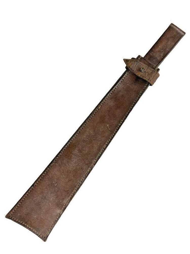 WW2 British Square Tipped Jungle Machete Leather Scabbard 1945 Dated