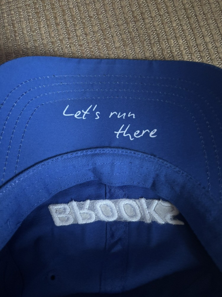 Brooks Running Cap Hat BOCO Gear Cotton Polyester Adjustable Let's Run There