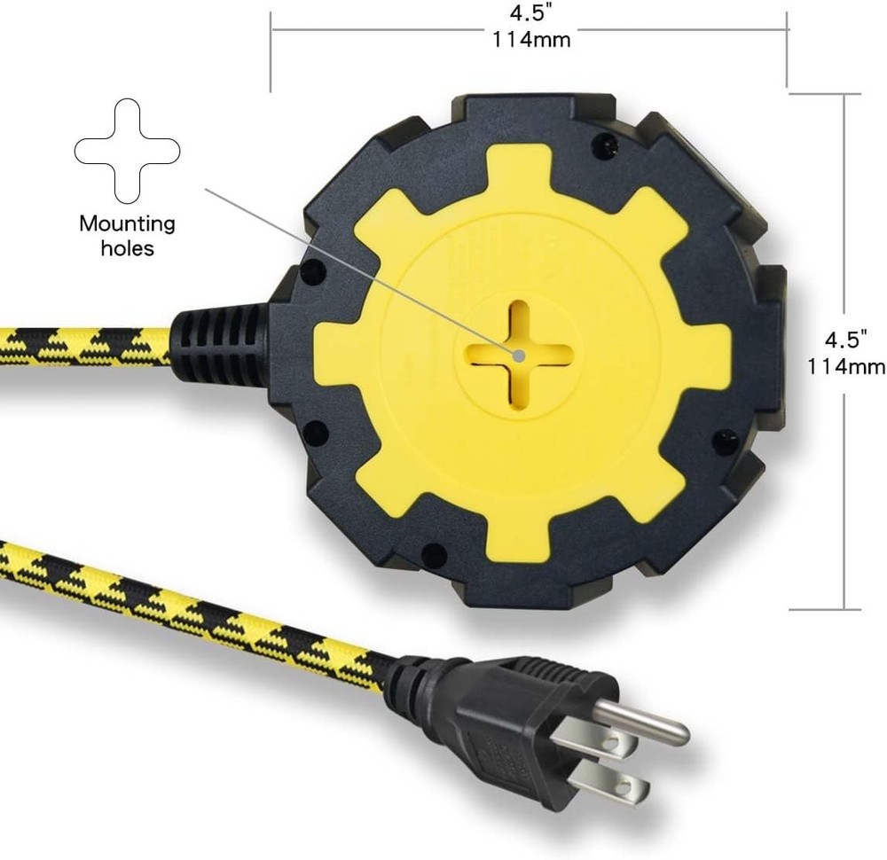 Power strip surge protector with usb charging ports