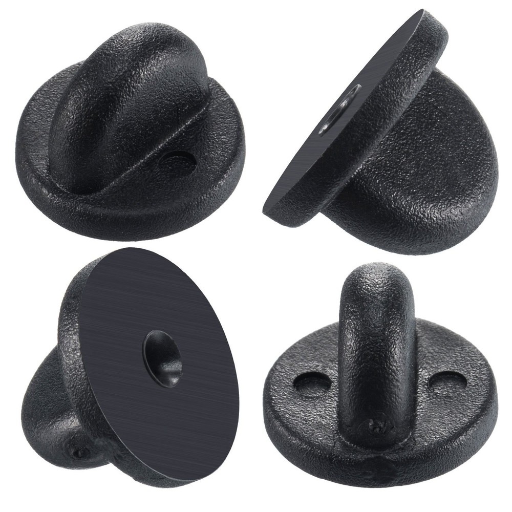 Pin Backs PVC Rubber Black 100