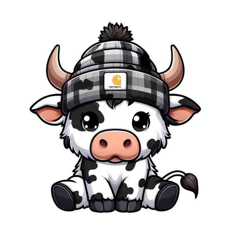 Handmade Coaster: Plaid Hat, Cow Sass