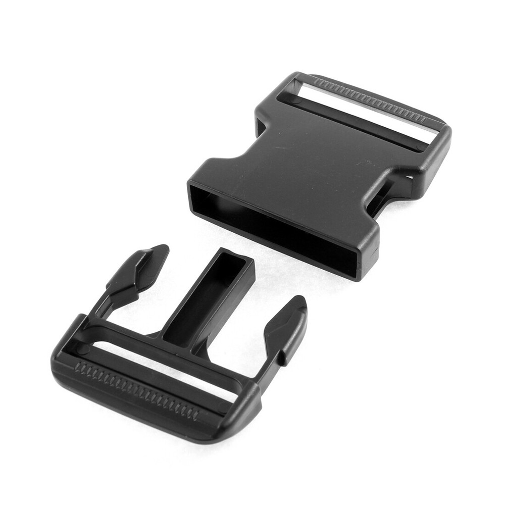 Plastic Clasp Side Release Buckle Black 2 Inches Webbing Strap