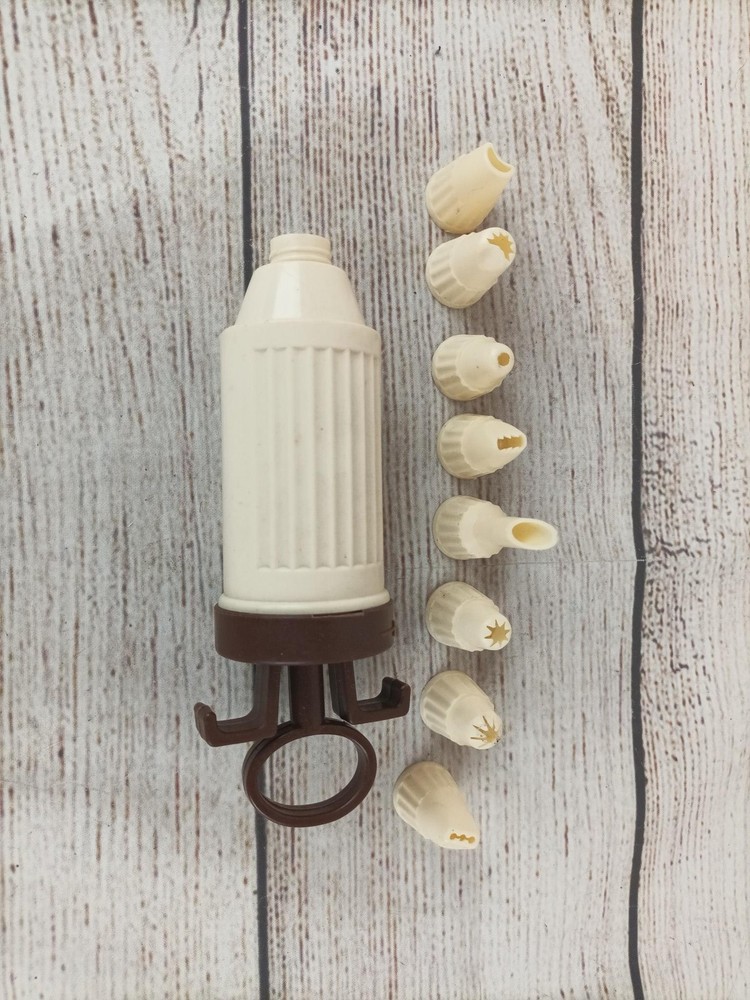 Vintage Decorating Plastic Piping Tool Set Cookie Cake
