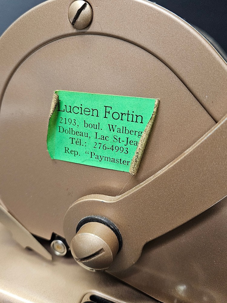 Paymaster X-550 Check Writer Machine & Key Beige Chrome