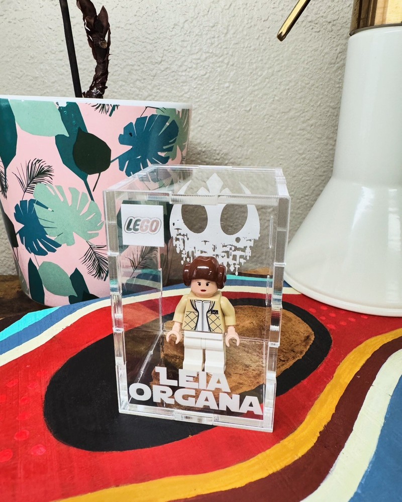 Custom LEGO Leia Organa Minifigure Display Case. CASE ONLY!! *Please Read*
