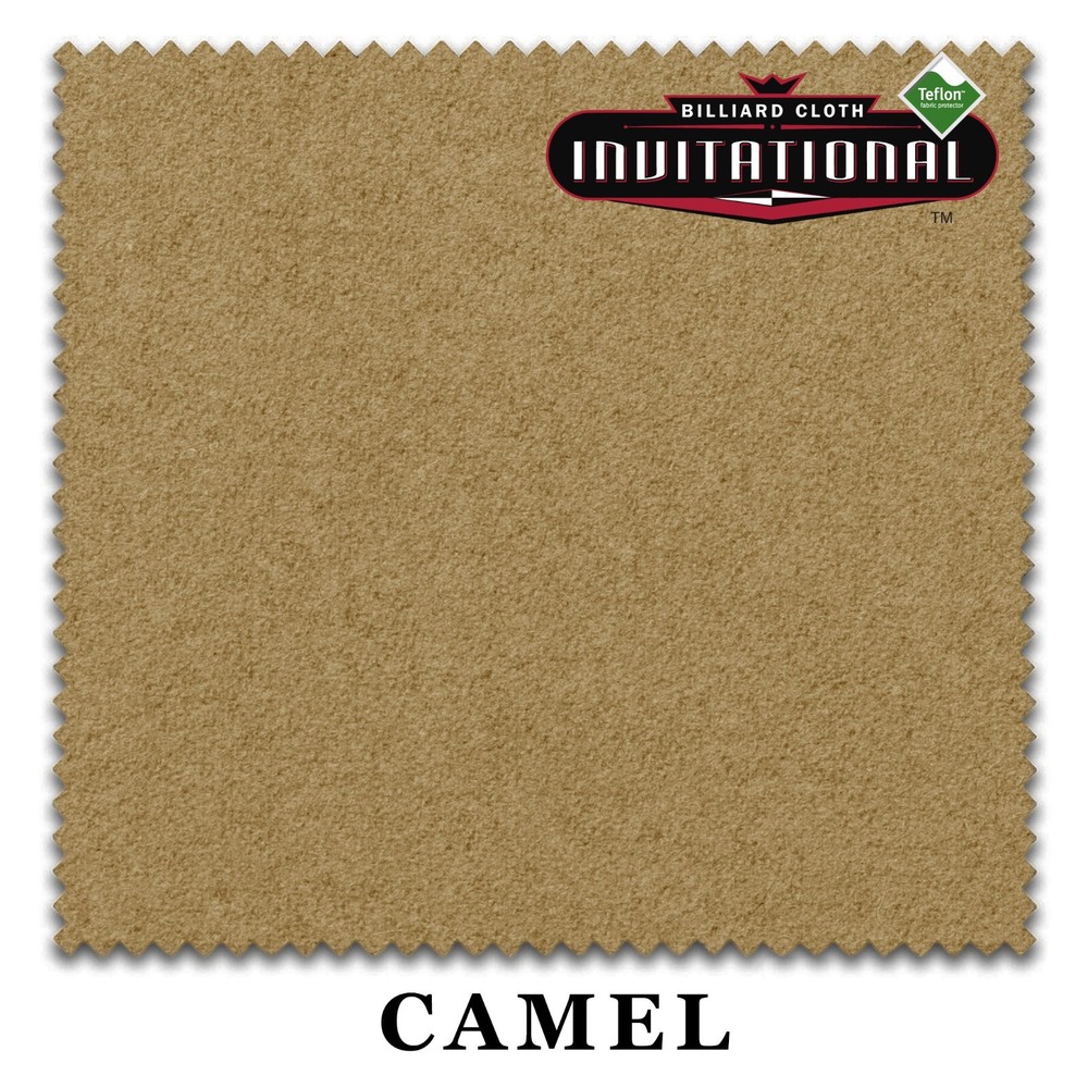 9' Championship Invitational Teflon Billiard Pool Table Felt Cloth - Camel