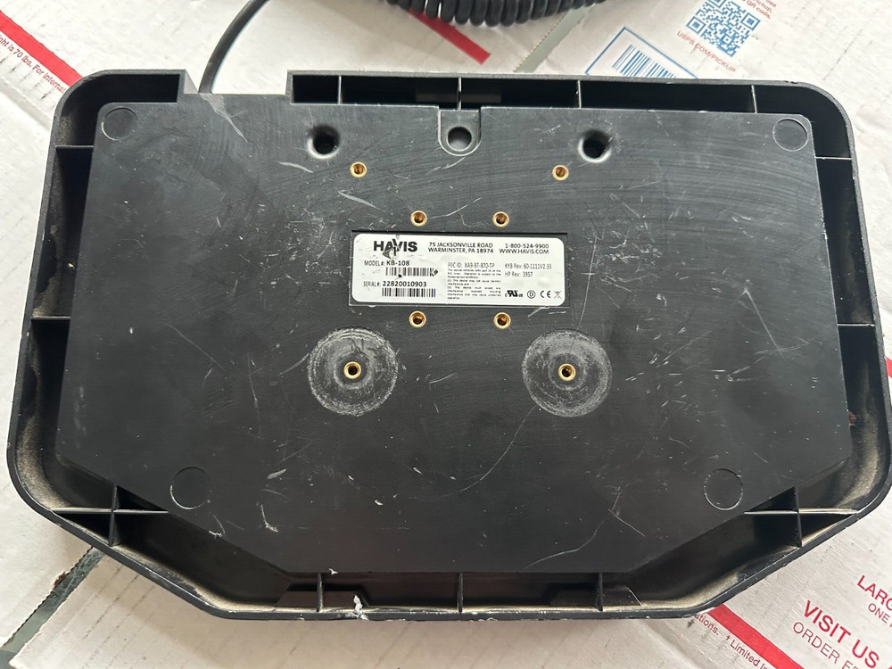 Havis KB-108 USB Rugged Keyboard with Integrated Touch Pad