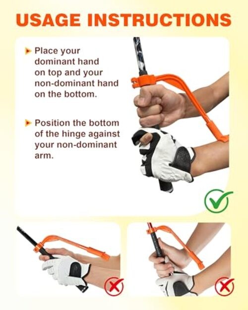 Golf Swing Trainer Aid, Adjustable Golf Training Wrist Aids Hinge, Silicone