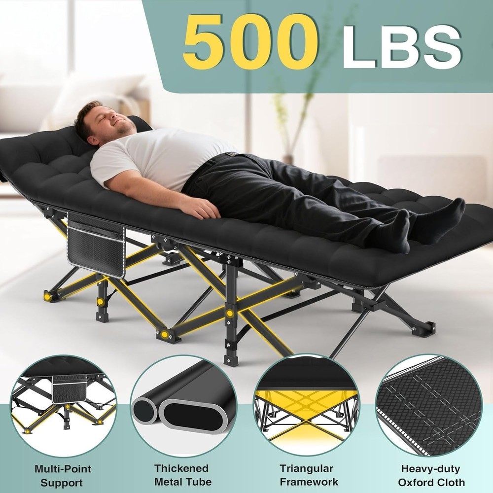 Compact Foldable Sleeping Cot - Waterproof & Lightweight for Adventurous Sleep