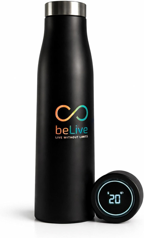 Smart Water Bottle, Black, Digital Hydration Tracking, Live without Limits Colle