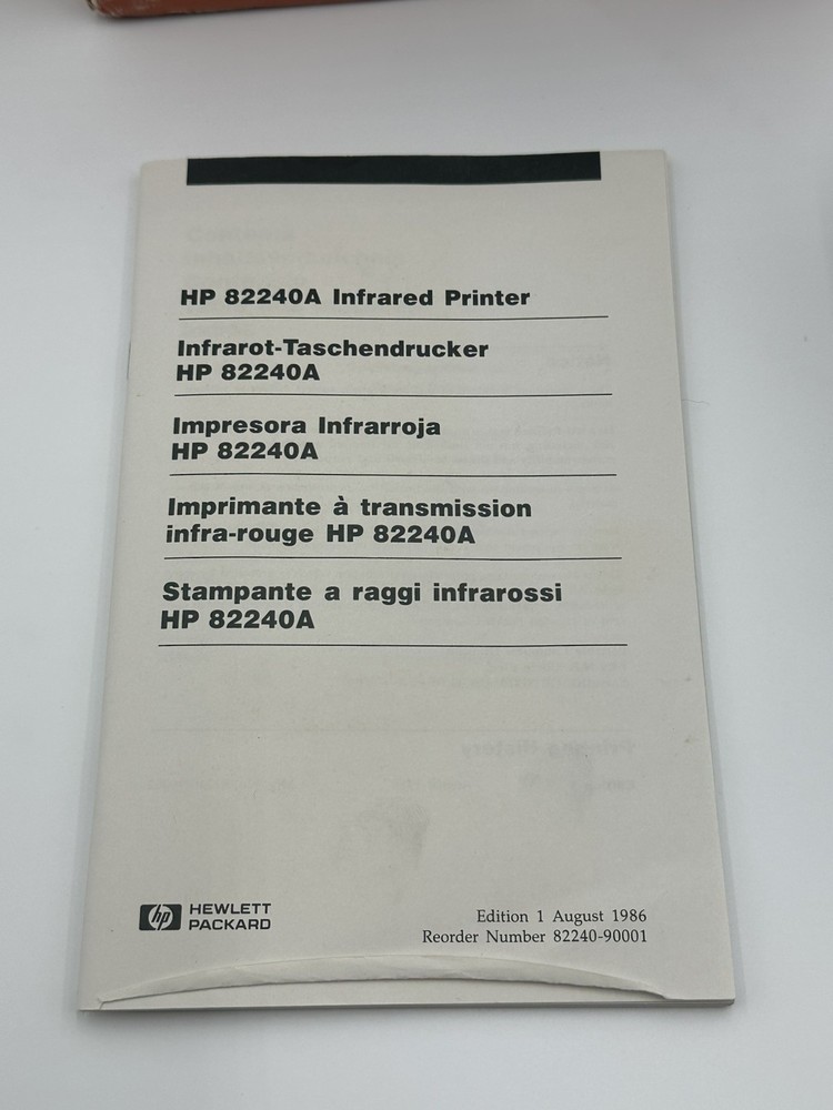 HP 82240A Infrared Printer Vintage Calculator Printer Boxed. Tested.