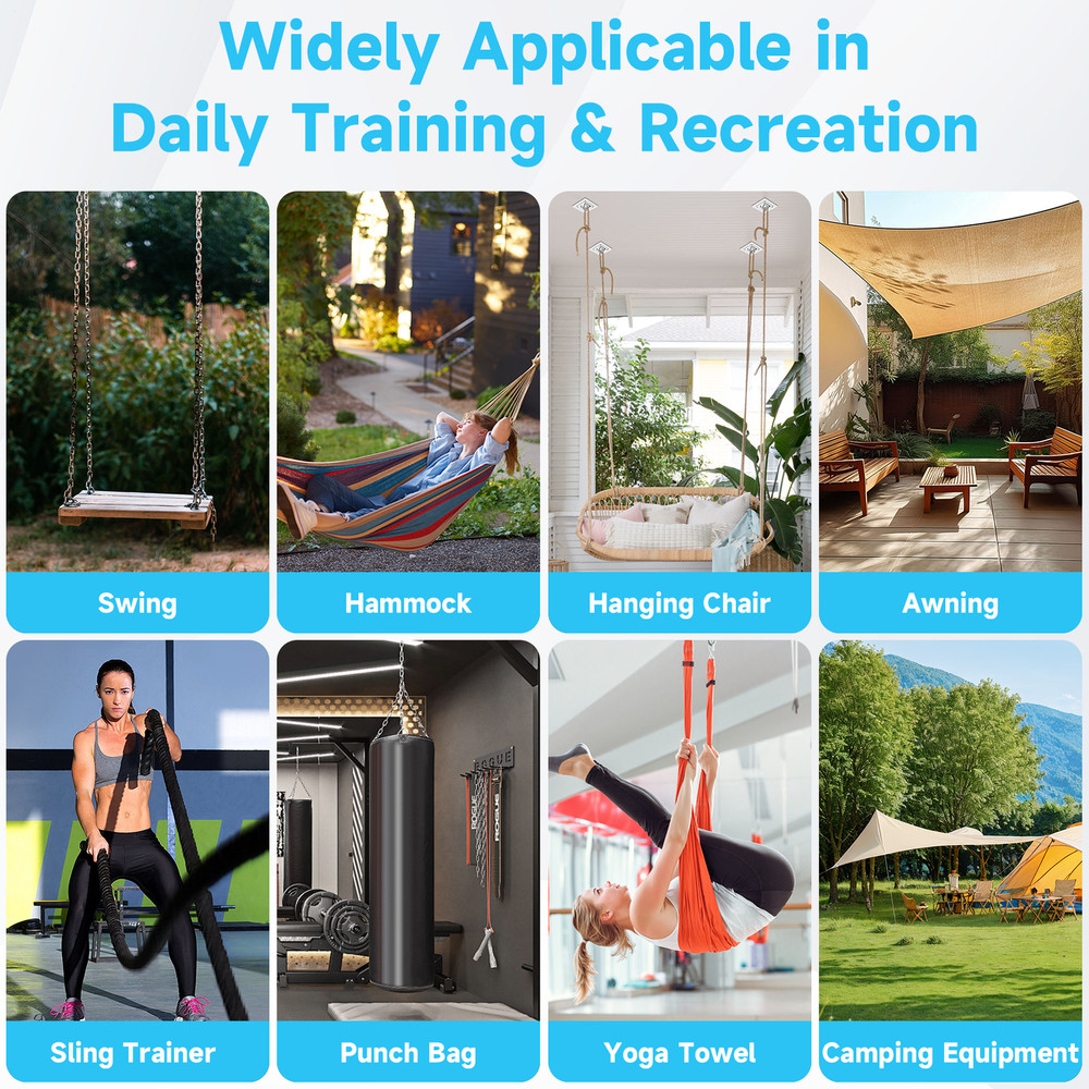 Tie Ring Down Heavy for 6Pack gently Tie Pull Down Heavy-Duty Load-Bearing Rings