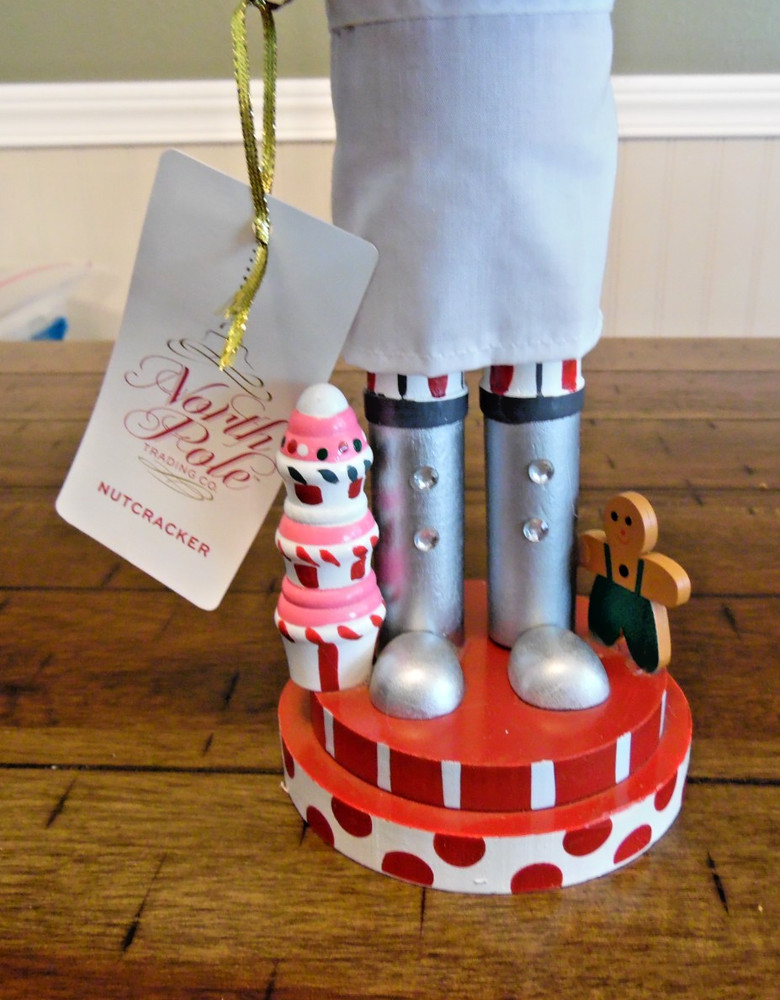 Vintage North Pole Trading Co. 14" Chef Baker Nutcracker with Tag - Read
