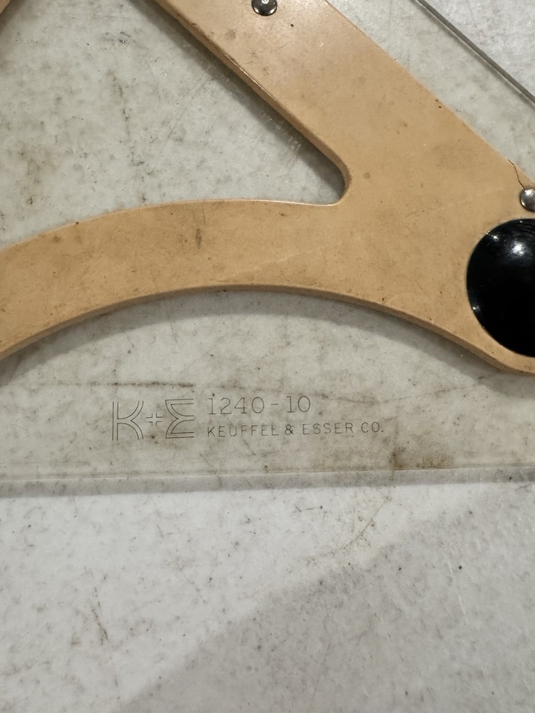 Keuffel Esser adjustable triangle drafting square 1240-10