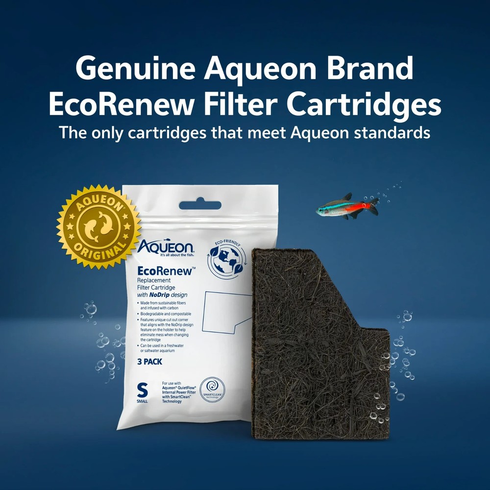 Aqueon EcoRenew Replacement Filter Cartridges ~ Small, 3-Pack