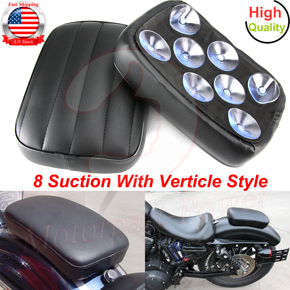 Rectangular Pillion Passenger Pad Seat 6/8 Suction Cup Pad For Harley Motorcycle