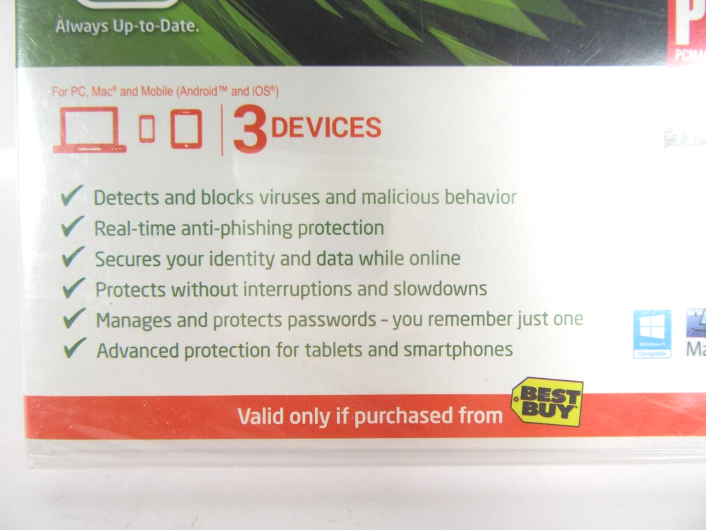 Webroot Secure Anywhere Antivirus Software Internet Security 3-Device NEW Sealed