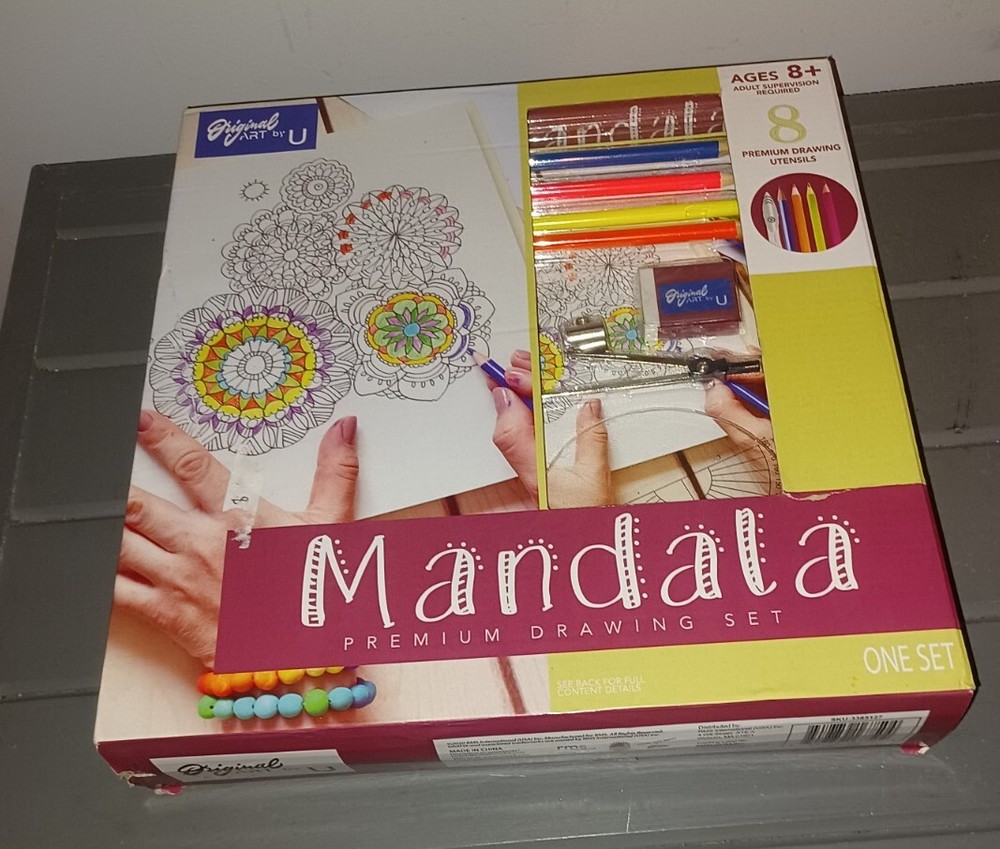 Mandala Premium Drawing Set Art Original by U