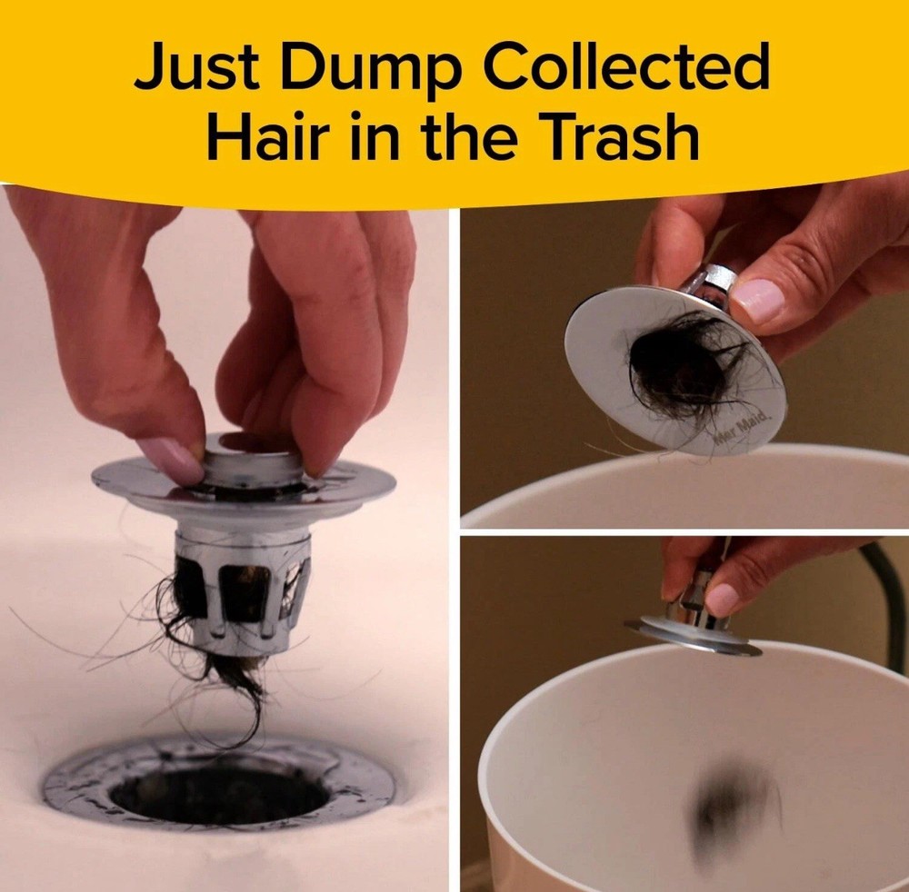 Mer-Maid Drain Magic Universal Sink Stopper, Instantly Replace Broken Stoppers