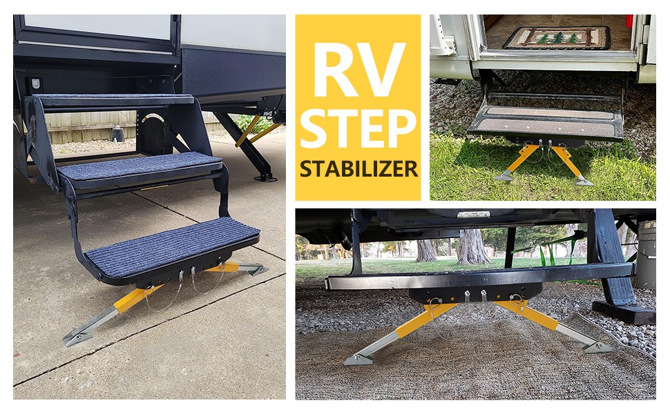 RV Step Stabilizer Support for 5th Wheel Travel Trailer Motorhomes Adjustable