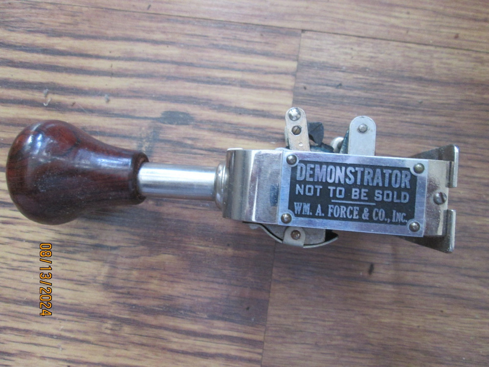 Vintage Force Model 150 Automatic Numbering Machine Demonstrator Sample Model