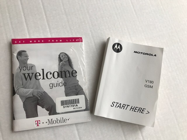 MOTOROLA V180 GSM MANUAL ONLY