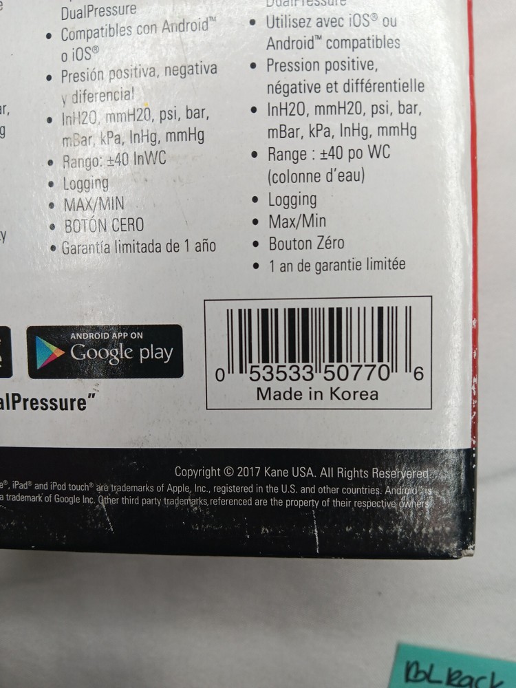 UEi DPA1 Digital Differential Pressure Adapter