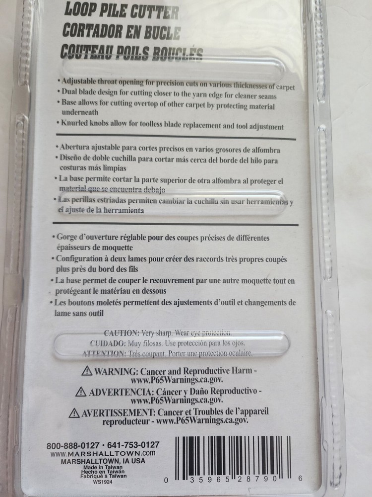 Loop Pile Putter 6.5 Inch, LPC2 EDI-28790 .. New