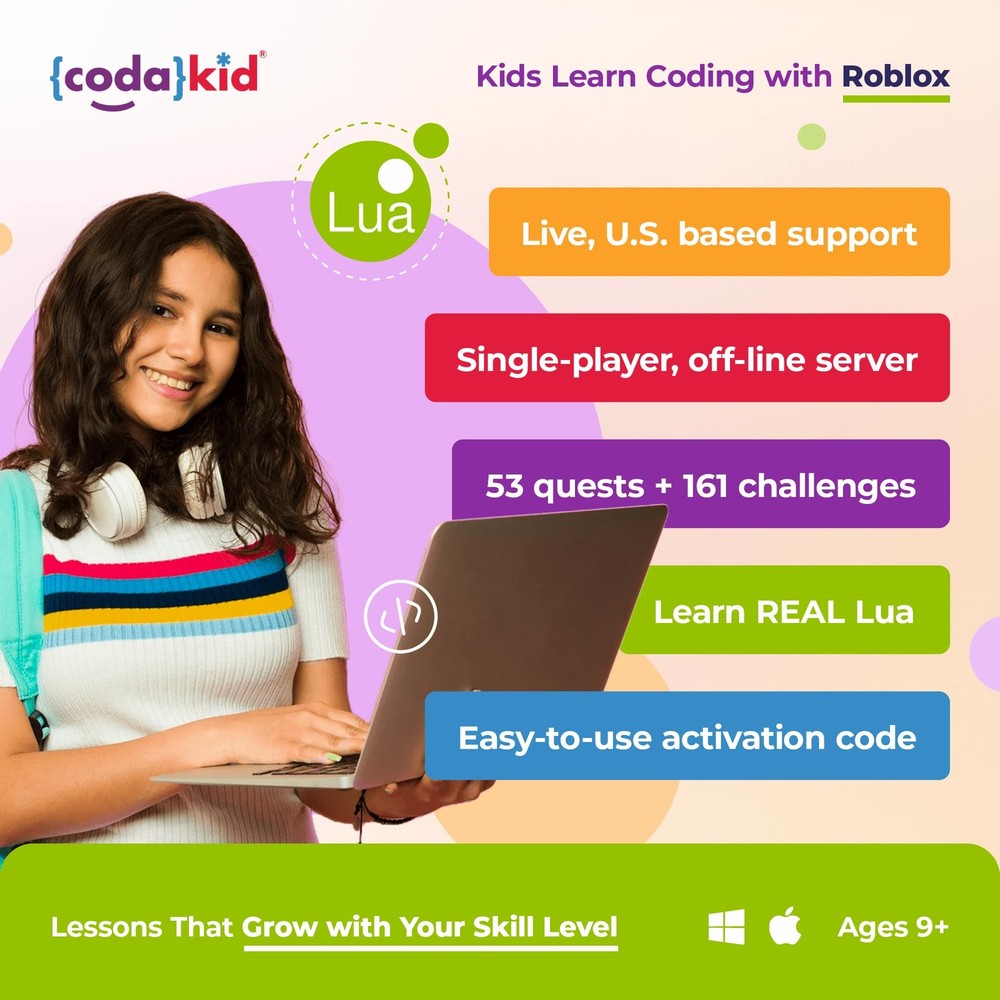 Roblox Coding Award Winning Coding for Kids Ages 9 with Online Mentoring