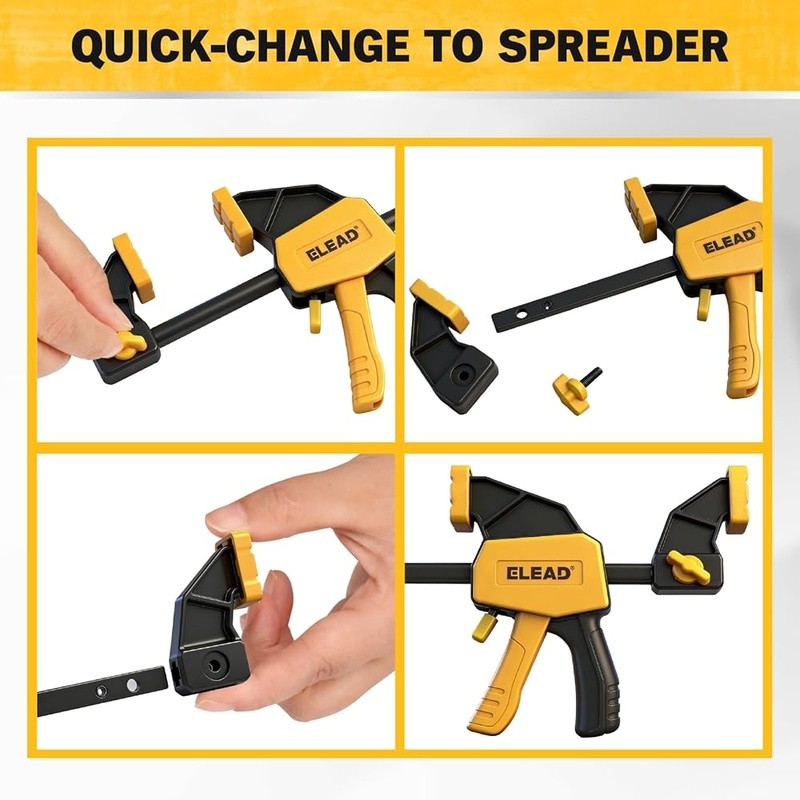 Heavy Duty 4 Piece Dual Function Clamp Spreader Set Woodworking Crafts New