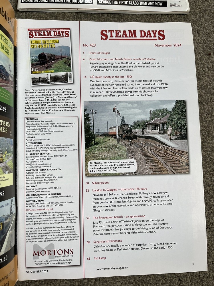 Steam Days Magazine, 2024, 7x Misc Issues,
